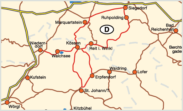 Die Frühjahrsausfahrt der CC-Freunde Tirol - Kartenübersicht.